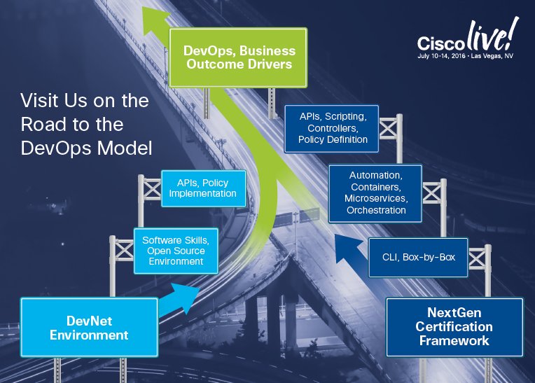 LearningatCisco's tweet image. Don't forget, learn about becoming a #CiscoCert #NetworkProgrammability Specialist! #CLUS cs.co/6013Bax1v
