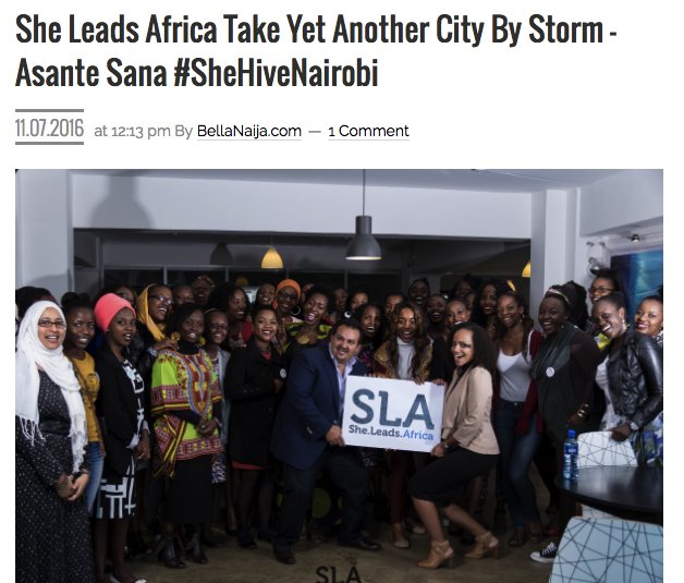 SheLeadsAfrica's tweet photo. Thanks @bellanaija for the great #SheHiveNairobi recap https://t.co/m0YdXMoeE7 https://t.co/7ljgi8TXmj