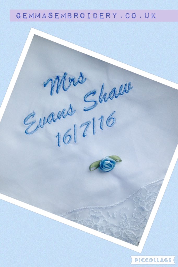 gemsembroidery's tweet photo. #mrs #newsurname #weddinggift #rosebow #hankie #hanky #handkerchief #personalised https://t.co/m5bmzusE0H #gifts 💙 https://t.co/2AqPZrpR5q