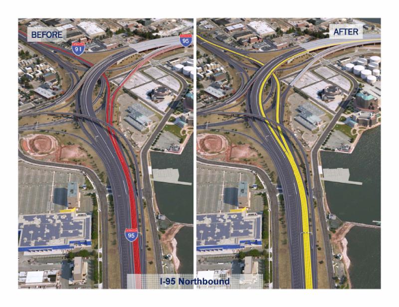 QBridgeProgram's tweet image. Are you prepared for New Haven's "big flip"? I-95 NB Exit 48 to I-91 NB will be on right! conta.cc/29Xp1dh