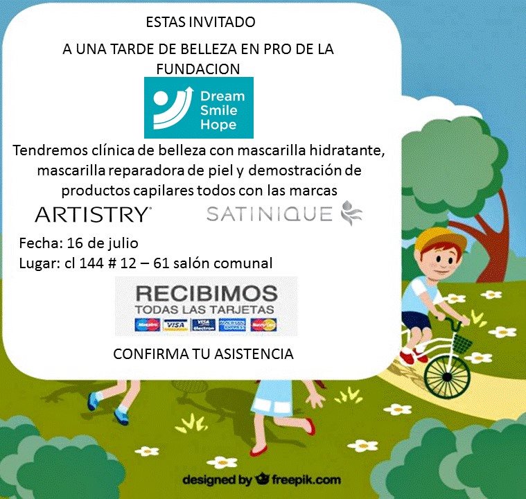 DreamSmileH's tweet photo. ¡Este sábado los esperamos! Puede venir desde el más pequeño hasta el más grande. https://t.co/g16CwZOuYH