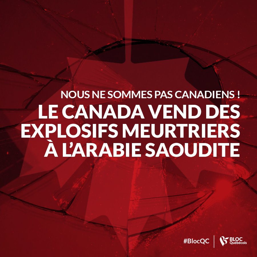 Une feuille d’érable sur un explosif ne le rend pas moins meurtrier.
Sortons du Canada. #paysQC #BlocQC #polCAN