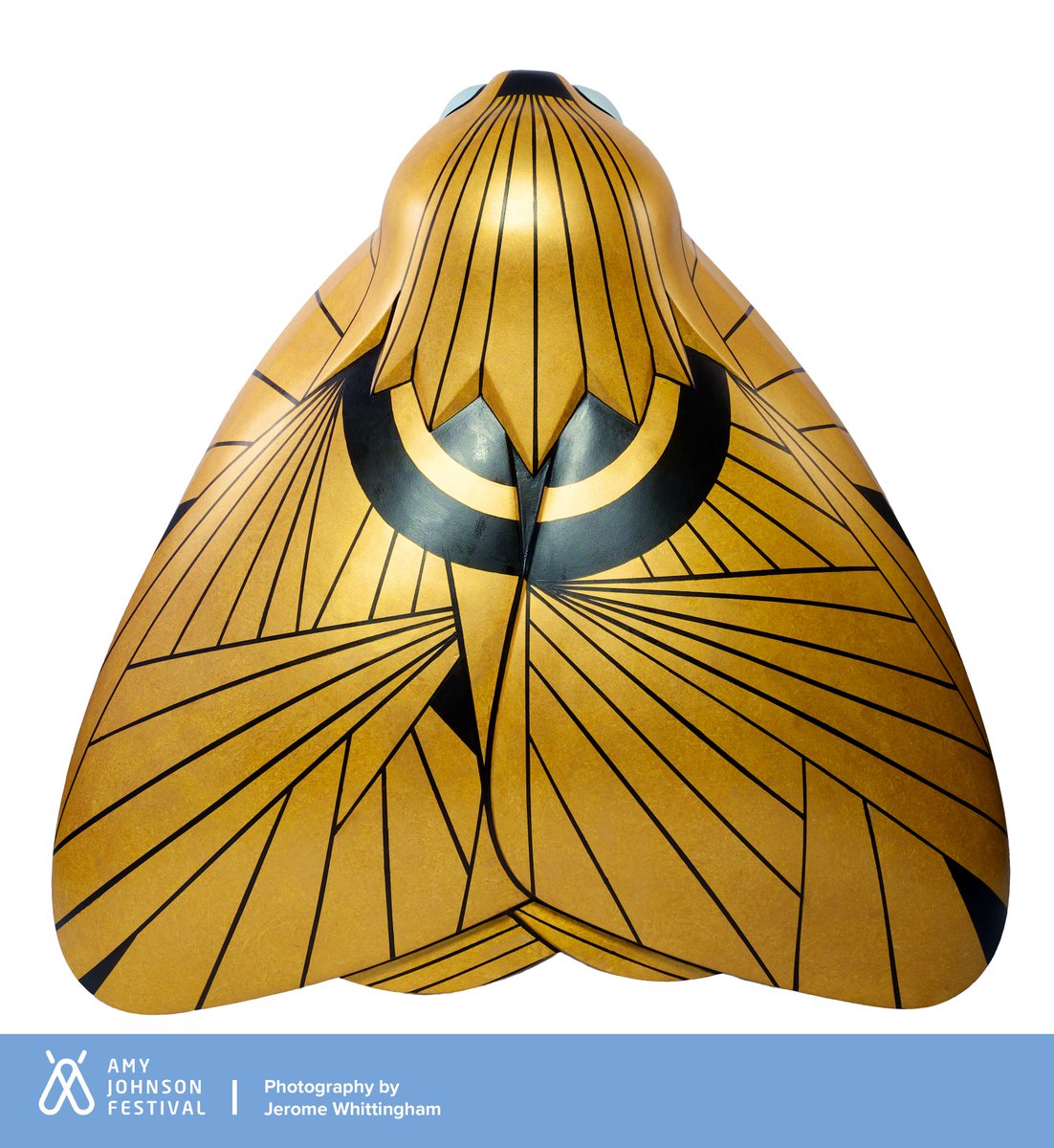 StrataSpeak's tweet photo. Deco Moth|Sponsor:@HumberAPHampton |Design:@Cakebaby000 |Artist:Doug Smelt |Location: @Humberside #MothTakeOver https://t.co/i6kwVpB3Qd