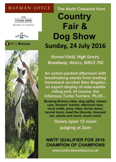 Lots of new entertainment confirmed for 24th July <a href="/NCHCountryFair/">NCH Country Fair</a> in #Broadway a great #Cotswold family day out!