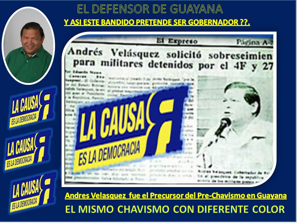 RMatancero's tweet photo. @AndresVelasqz fue el precursor del CHAVISMO en Guayana.@AndresVcontigo @GuayanaUnida @Guayana286 @GuayanaContodo https://t.co/L2QH9xUs8h
