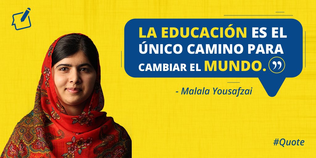 LoQuePublicas's tweet image. Las redes sociales pueden usarse para educar. #Malala