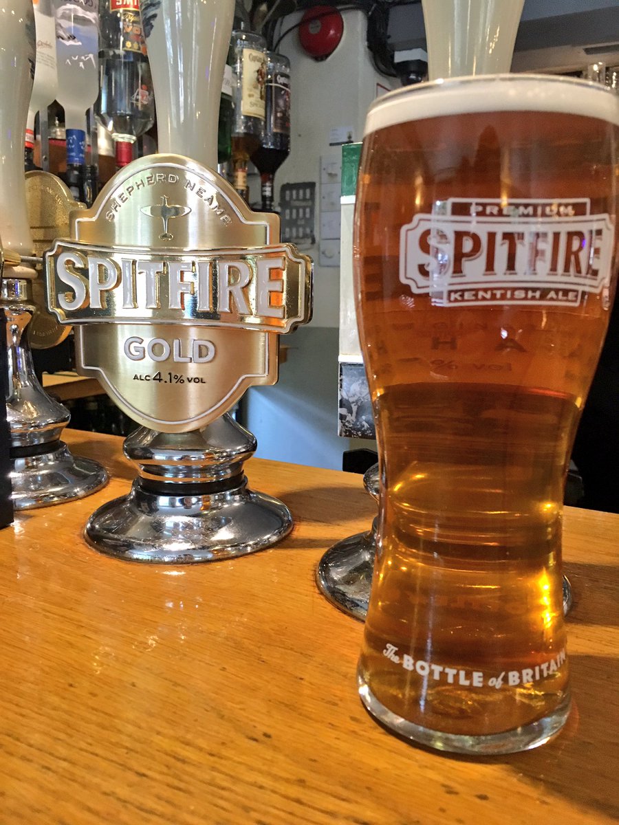 ShipNewRomney's tweet photo. Now serving Spitfire Gold. A lovely summery ale. It's been flying out! #spitfiregold #shepherdneame https://t.co/4PQ4iI2nOg