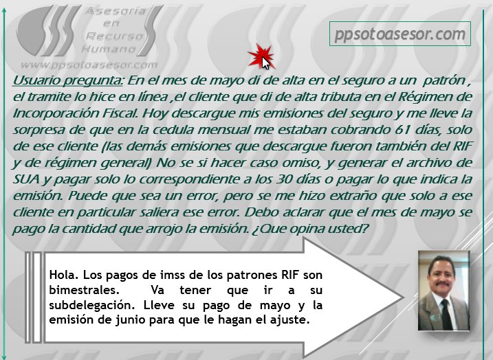 pepesoto's tweet photo. #RIF #PF #SUA #EmisionMensual #Imss https://t.co/XJodo8tSz8