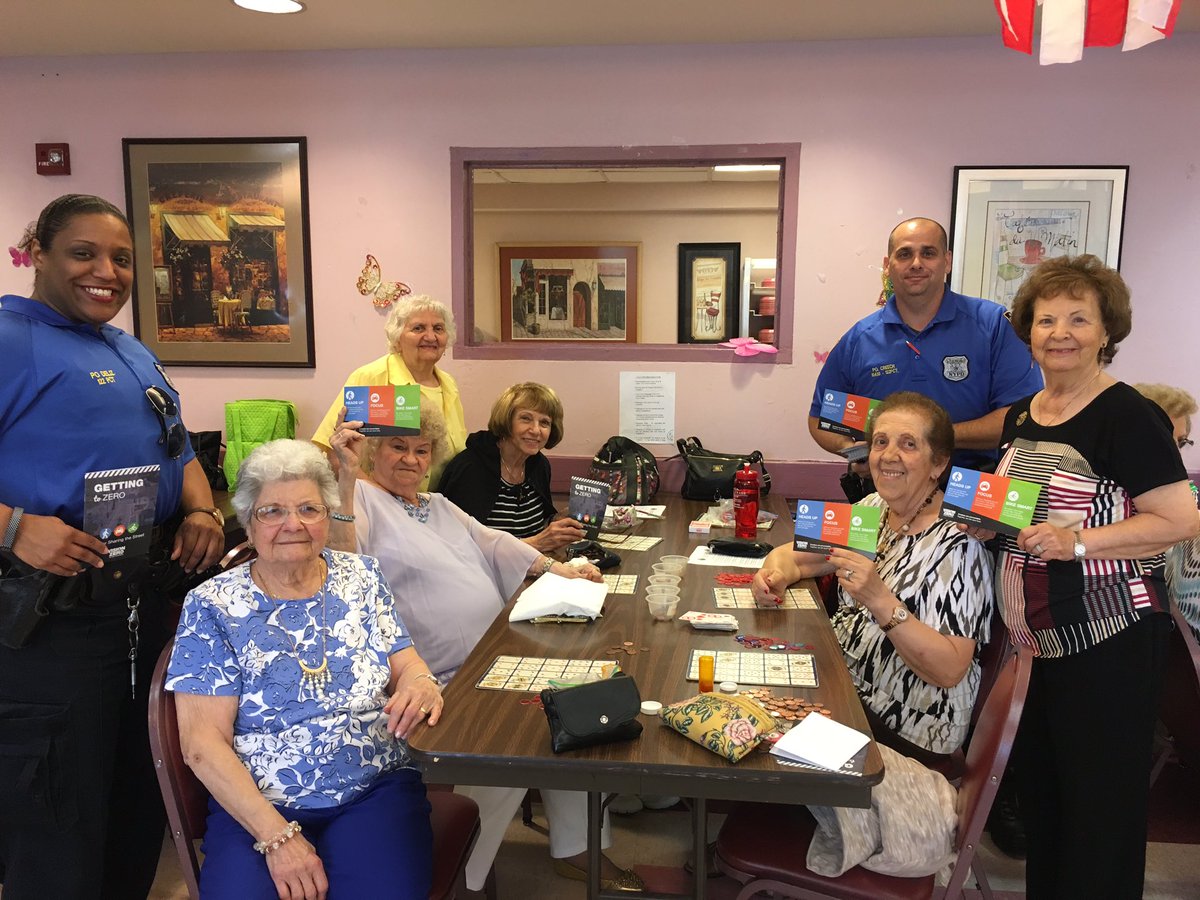 122 Crime Prevention having a conversation about #VisionZero @ Todt Hill Friendship Club