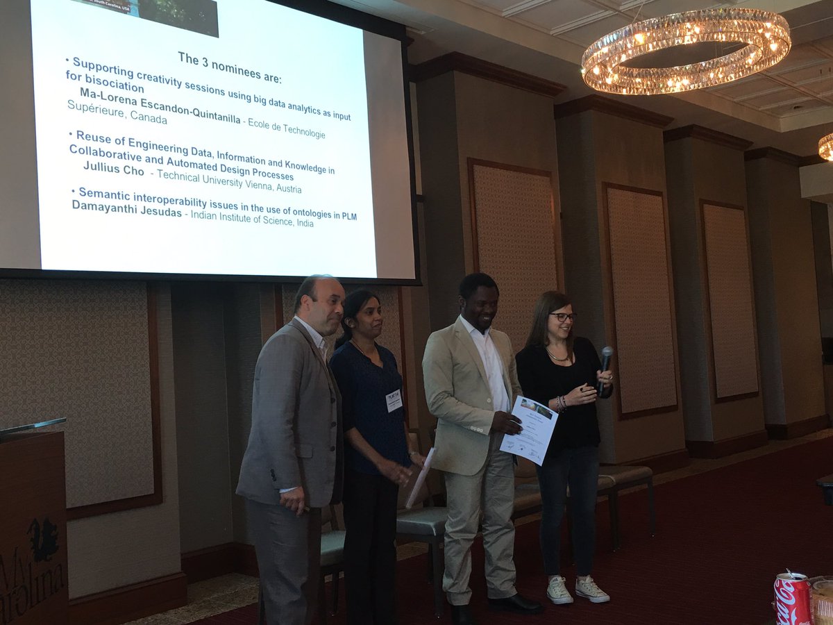 ThorstenWuest's tweet photo. Congratulations to Jullius Cho @tuwien for the best student contribution #plm16 https://t.co/QCh9rsKYjL