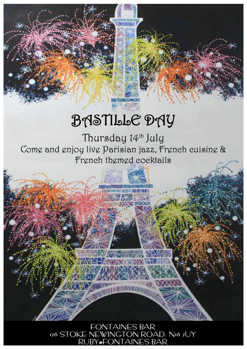 Come along!!! #dalston #bar #cocktails #drinks #BastilleDay #fun #show @fontainesbar