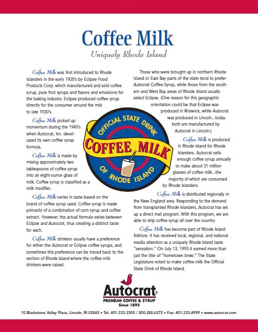 Today is the 23rd Anniversary of #coffeemilk becoming the Official State Drink of RI! How are you celebrating?
