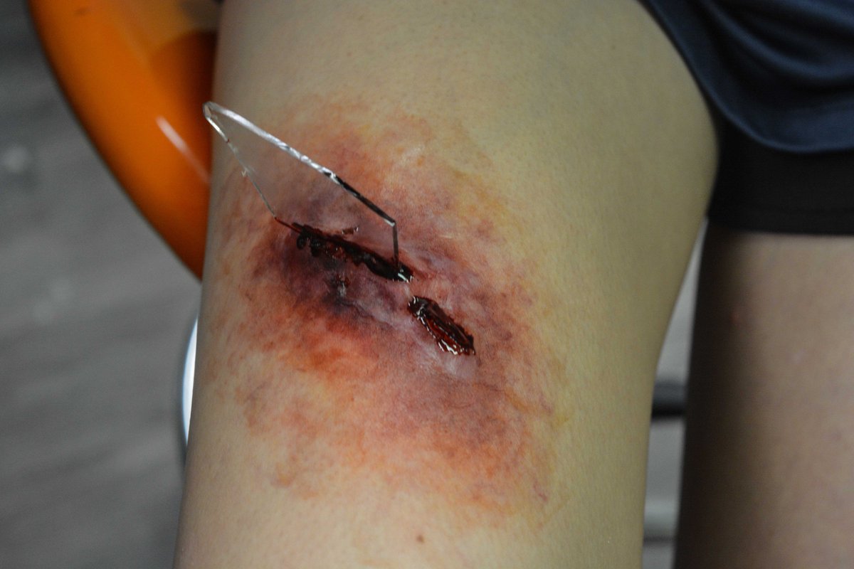 Henderson_MPH's tweet image. Check out these beautifully made and very gross special effects made by middle school students!