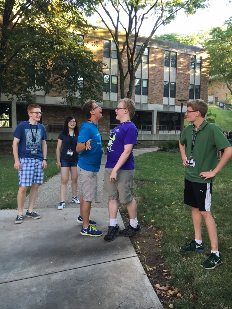 Lehigh_SEI's tweet image. Mentor Dom playing an intense game of &quot;pterodactyl&quot; with the students. Looks like the ice will be broken in no time!