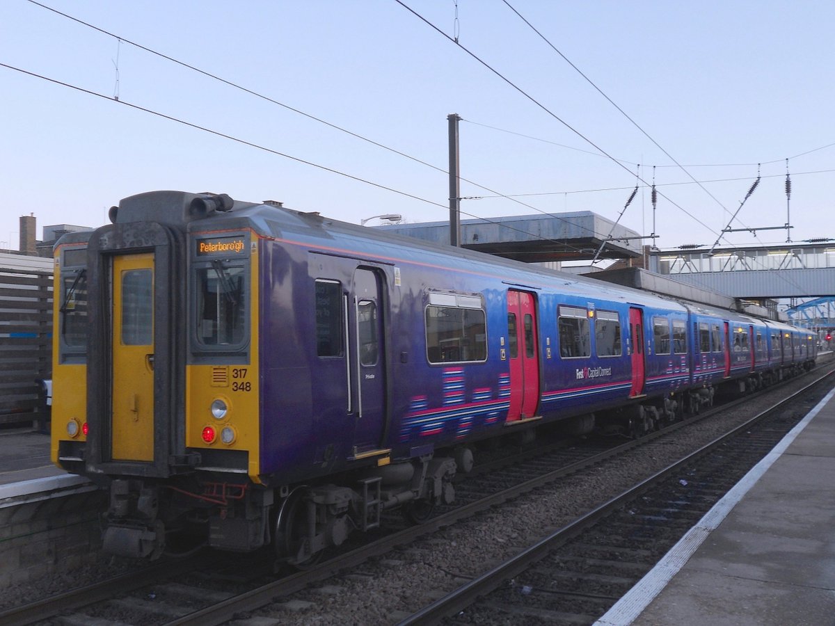 #trainspottingLIVE First Capital Connect Class 317 No. 317348 at <a href="/PeterboroughSta/">Peterborough Station</a>