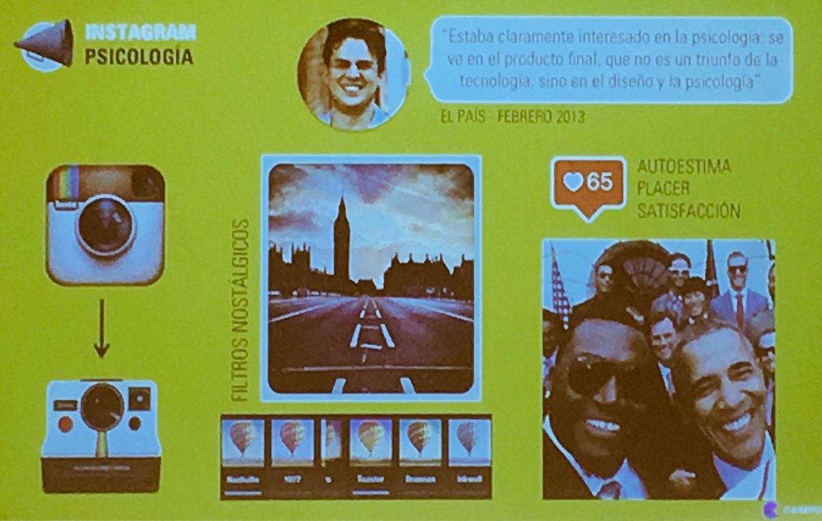 equizzesapp's tweet image. The psychology of @instagram at #ImpulsaIIMM explained by @JordiCirach &quot;The founder is a psychologist&quot;