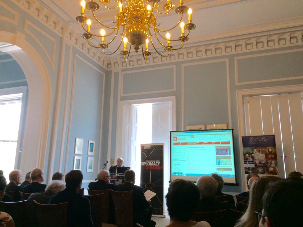 Alexander Oganovich Chubarian of the Russian Academy of Sciences speaking at launch of our Cold War archives project https://t.co/Po3xli7pjH