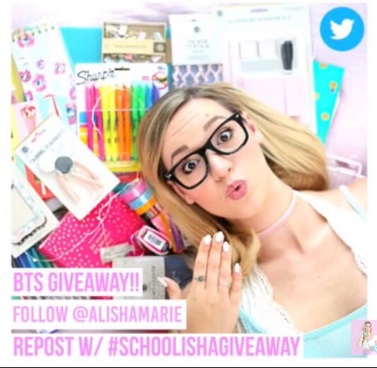 olivia_saffron's tweet photo. @ALISHAMARIE for the school giveaway!! #schoolisha https://t.co/CPFh0ktVZG