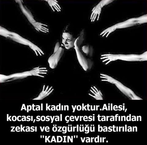 Aptal Kadın yoktur Ailesi,Kocası,Sosyal cevresi tarafından ZEKASI ve ÖZGÜRLÜGÜ bastırılmış Kadın vardır