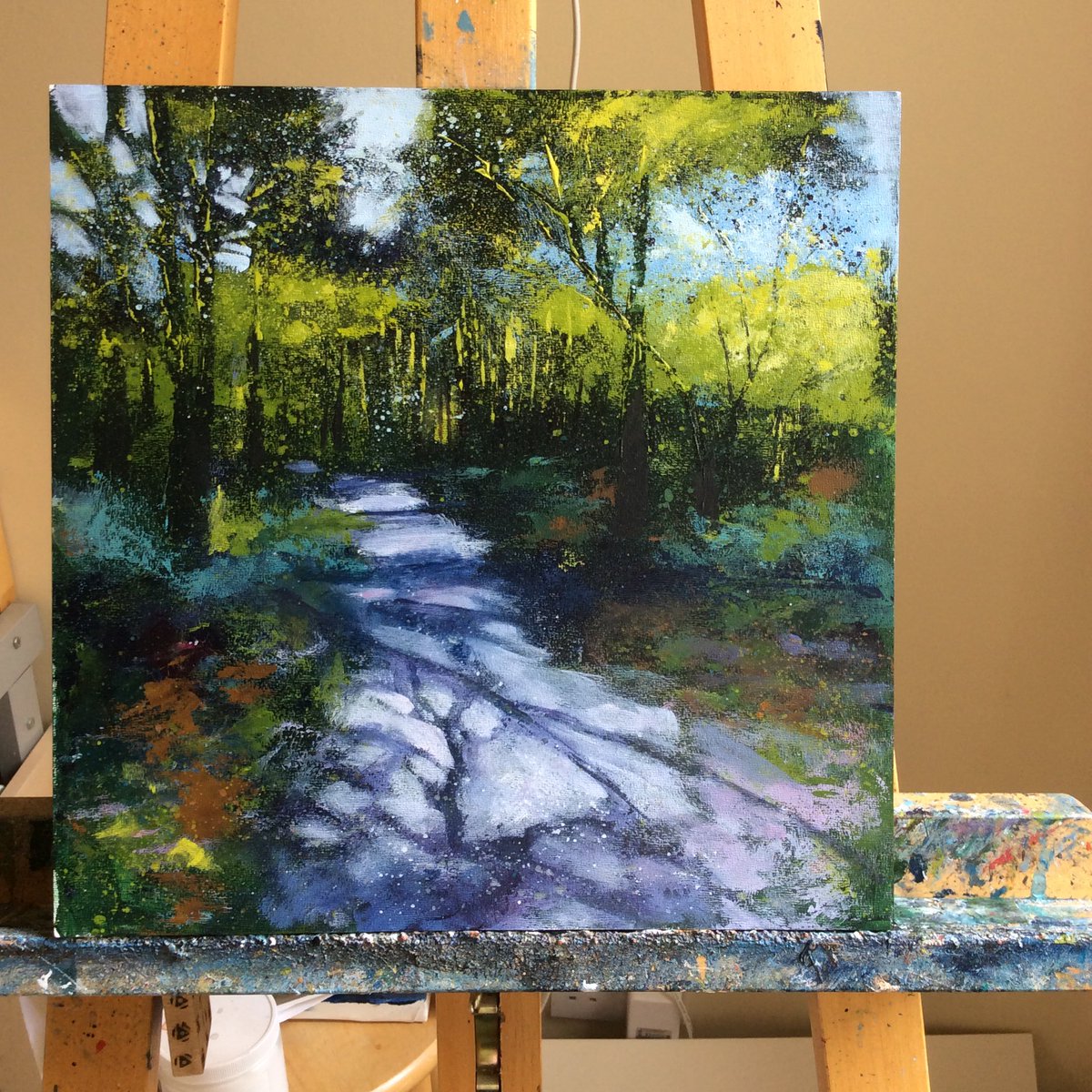 On the easel today #trees #painting