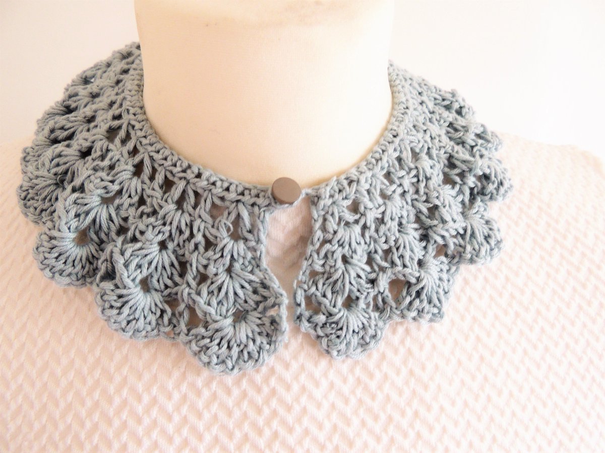BoyceSec's tweet image. #handmadehour last minute makes for a summer fair on Saturday vintage style crochet lacy collar in 100% cotton