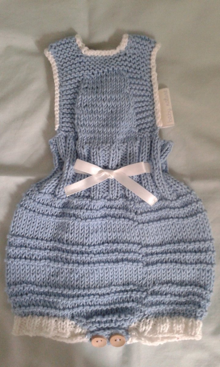 UniqueKnits's tweet image. #handmadehour @HandmadeHour Baby Romper Suit, hand knitted in 100% organic fairly-traded cotton £34.99 message me!