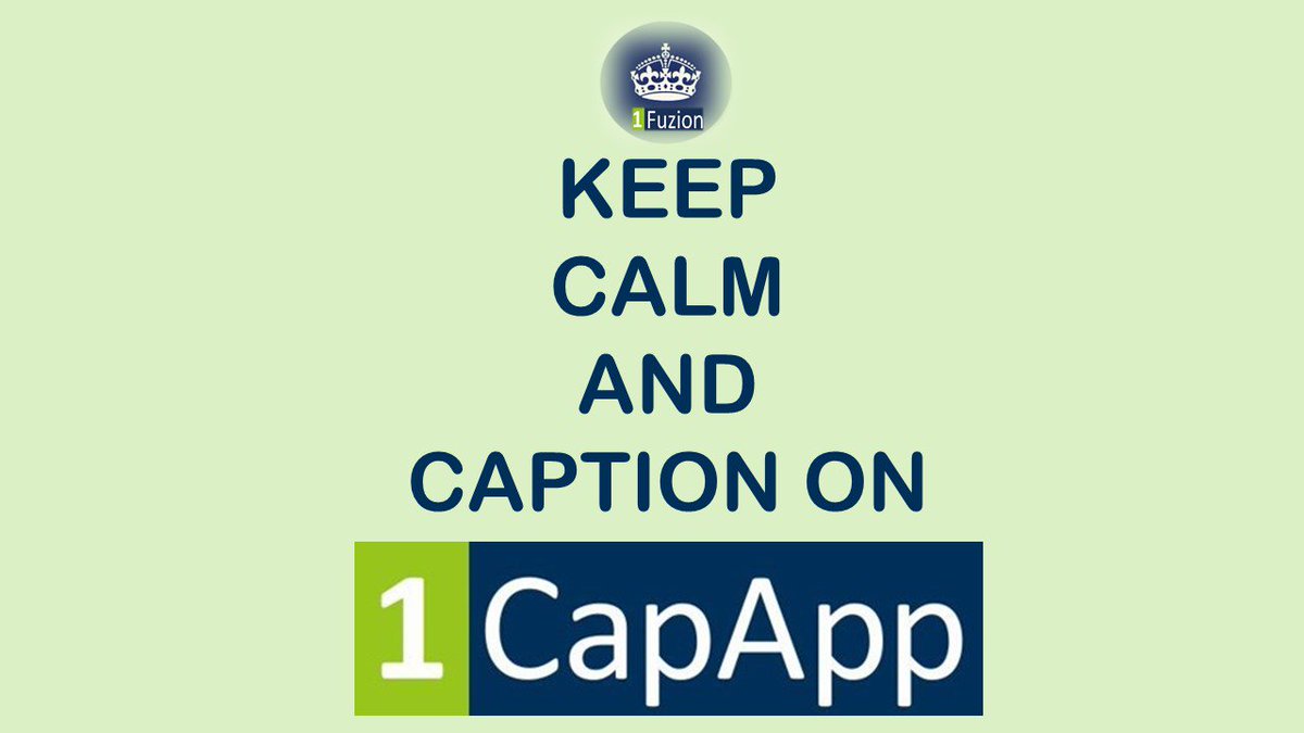 1CapApp's tweet image. Caption on! #1capapp