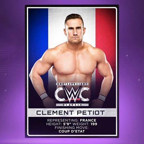 Thais_Celine's tweet image. Let's go #ClementPetiotCWC ! 🔵⚪🔴
This night our champion on @WWENetwork
@TristanArcher