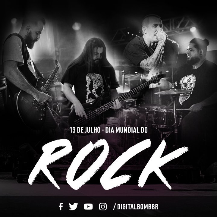 Feliz Dia do "Bate Cabeça" pra vocês que somam com a gente nessa missão. #DigitalBomb #13DeJulho #DiaMundialDoRock