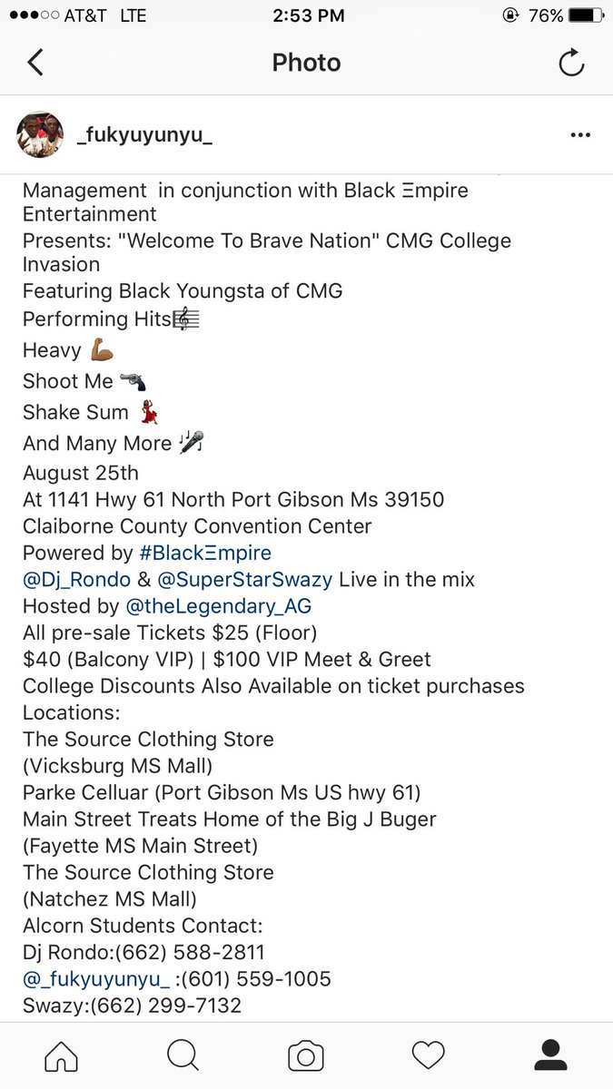 FukYu_yhu_nU's tweet photo. Follow me on ig!!! #Alcorn20 #WelcomeToBraveNation https://t.co/ggAcILkER1