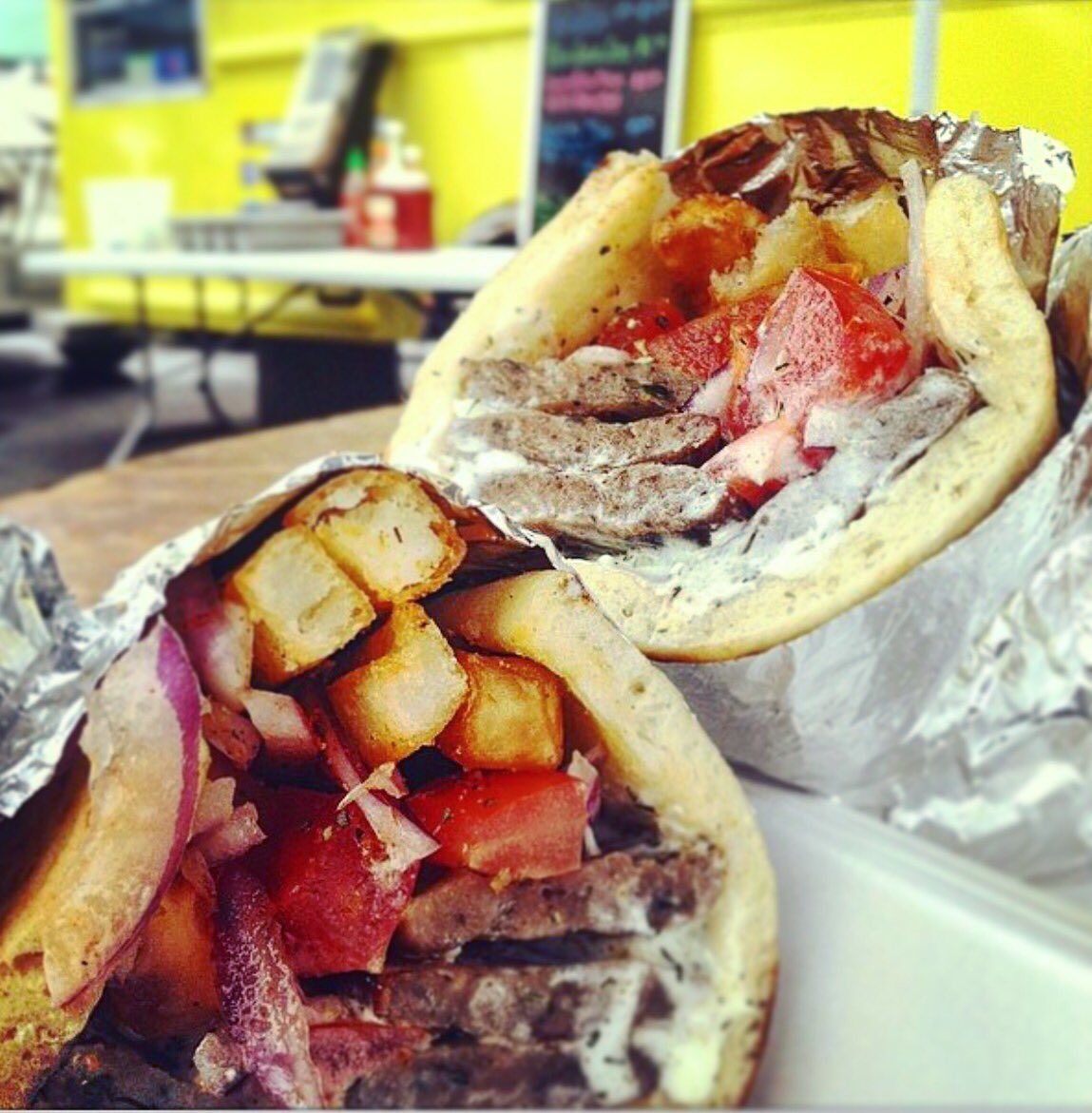 Double fist ready. #goodgreekgrub #foodtruck #greek #greekfood #Losangeles #getyourgrubon