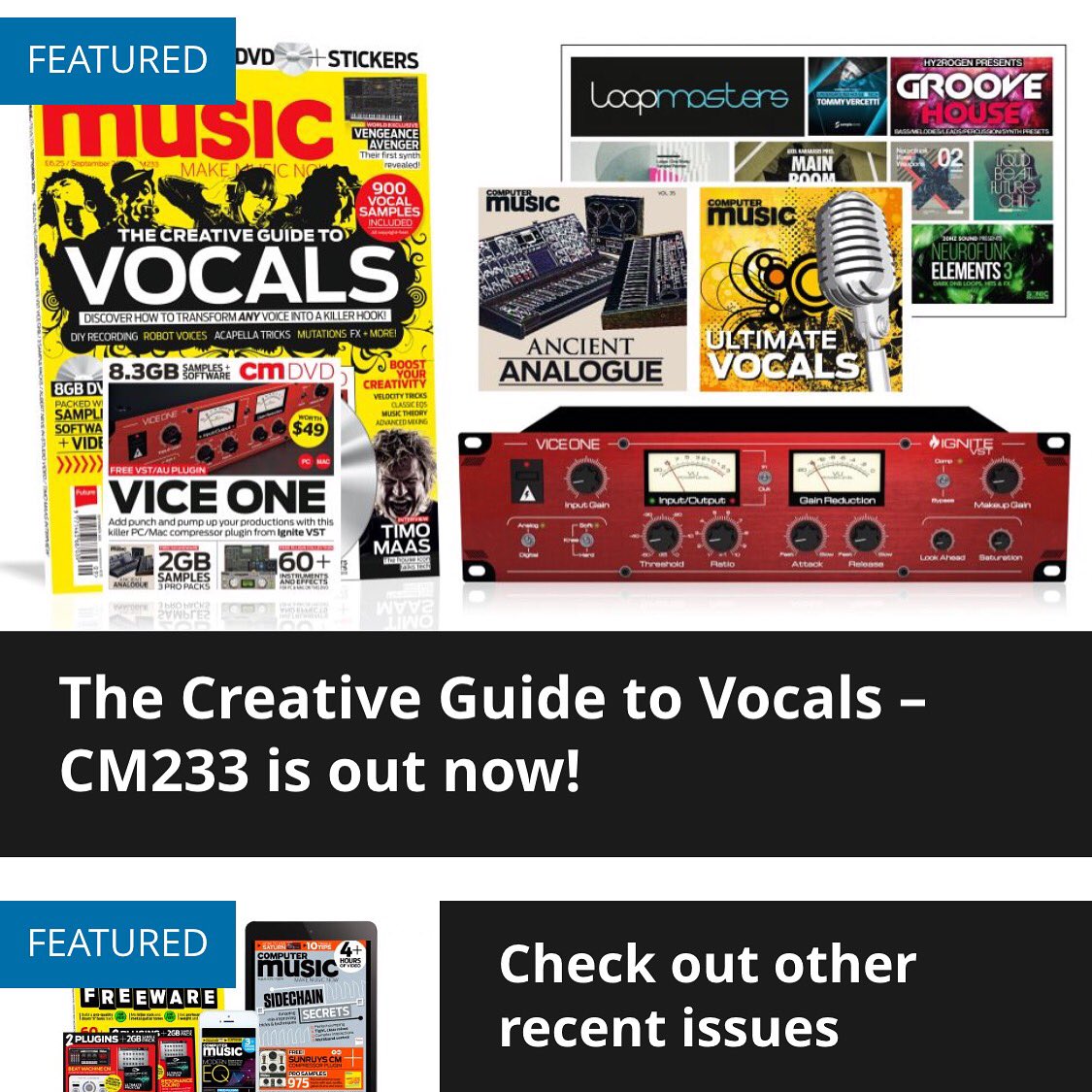 Traj10TEN's tweet photo. Out today issue 233 @computermusicuk go check it Ignitevst's Vice One Compressor #for #Free https://t.co/MOM324k7TL