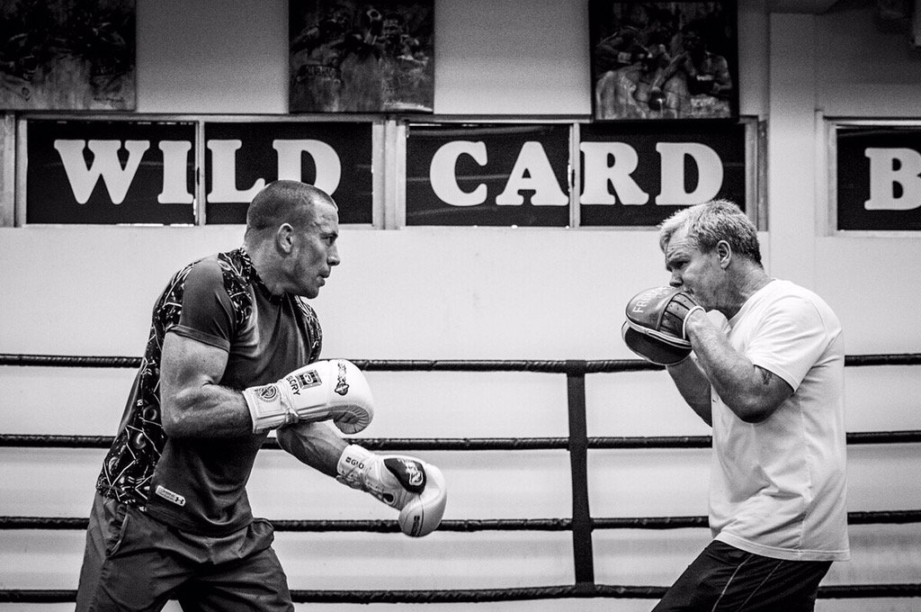 GeorgesStPierre's tweet photo. Thanks to everyone at Wildcard Gym LA and coach @FreddieRoach for this amazing training! https://t.co/dWiq3on31I