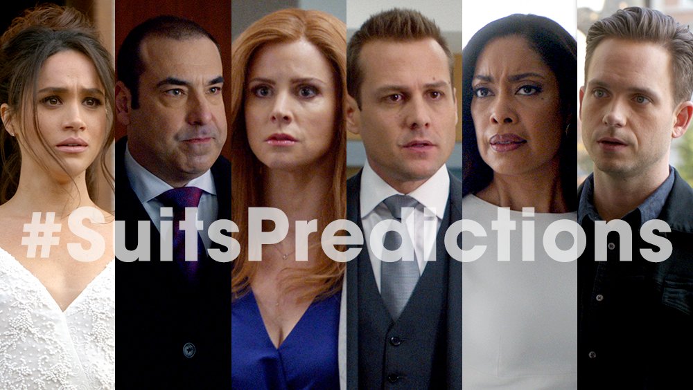 SuitsPeacock's tweet photo. The Season 6 Premiere is just three hours away! What are your #SuitsPredictions for tonight’s episode? https://t.co/2qUZQOzeCC