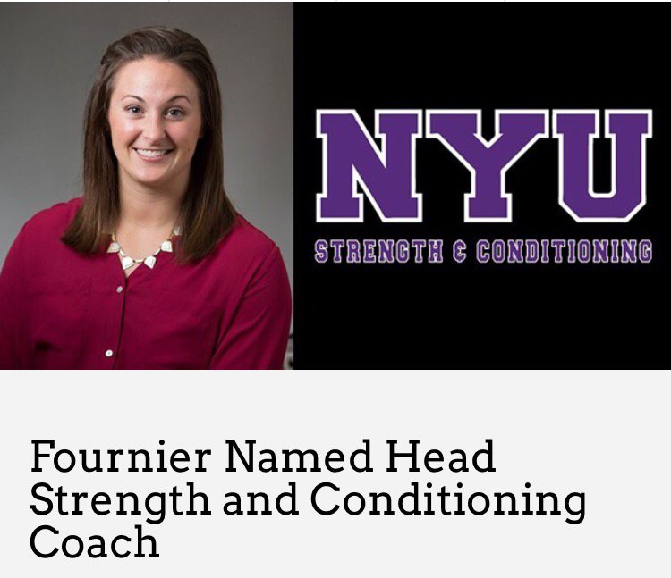 NYU_Strength's tweet photo. NYU athletics is proud to announce Coach Fournier as our new Head Strength and Conditioning Coach. #goviolets #nyu https://t.co/Jym7bOsQHo