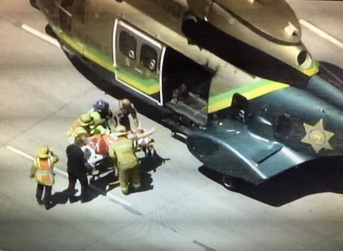 ABC7JulieSone's tweet photo. Bad 2 car crash on SB5 in #Gorman w/ 6 critical patients via @LACo_FD #PyramidIC @LASDHQ https://t.co/av1VelGYWw
