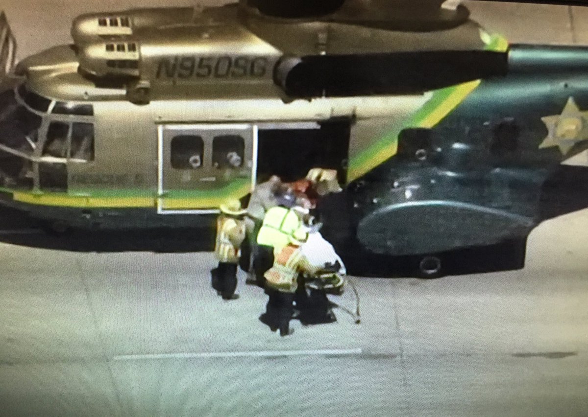 ABC7JulieSone's tweet photo. Bad 2 car crash on SB5 in #Gorman w/ 6 critical patients via @LACo_FD #PyramidIC @LASDHQ https://t.co/av1VelGYWw