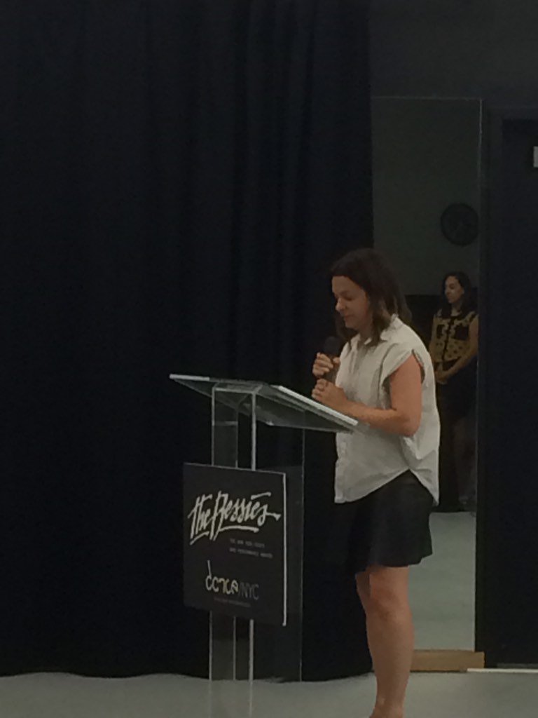 The 2016 Juried Bessie Award goes to...Pam Tanowitz! #thebessies