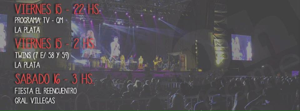 OhRomeoarg's tweet photo. Este viernes en @QMnoticias noche con @moranzonidiego y @TwinsPoolBar  y sábado Gral. Villegas Fiesta El Reencuentro https://t.co/aP54gsSIHH