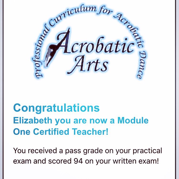 LizHodgson14's tweet image. Certified! Woohoo! #AcrobaticArts #expandingmyknowledge