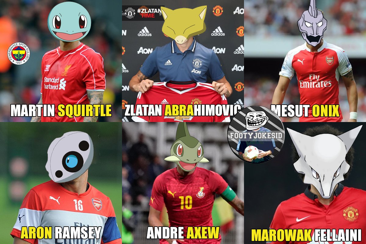 FaktaSepakbola's tweet photo. Ketika Pokemon jadi pesepakbola https://t.co/tEy3XLgWq2