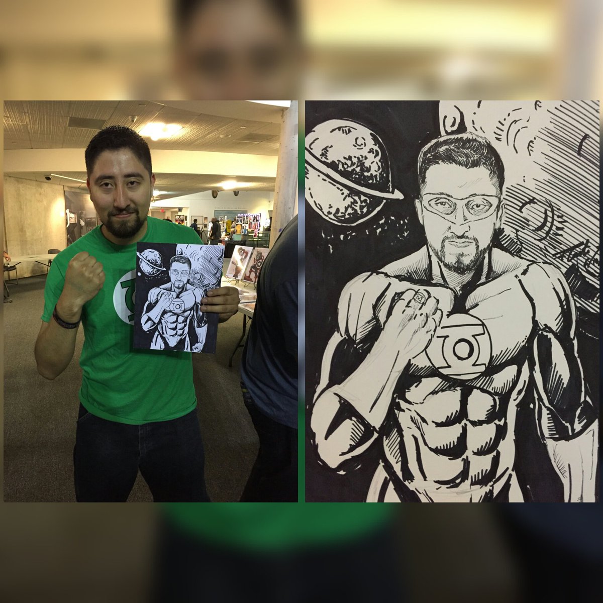 FrankCassuto's tweet photo. Here is a Green Lantern portrait I did using pencil and ink. #comics #dccomics https://t.co/4XjisuDiCP https://t.co/4Kj0SB9rNQ