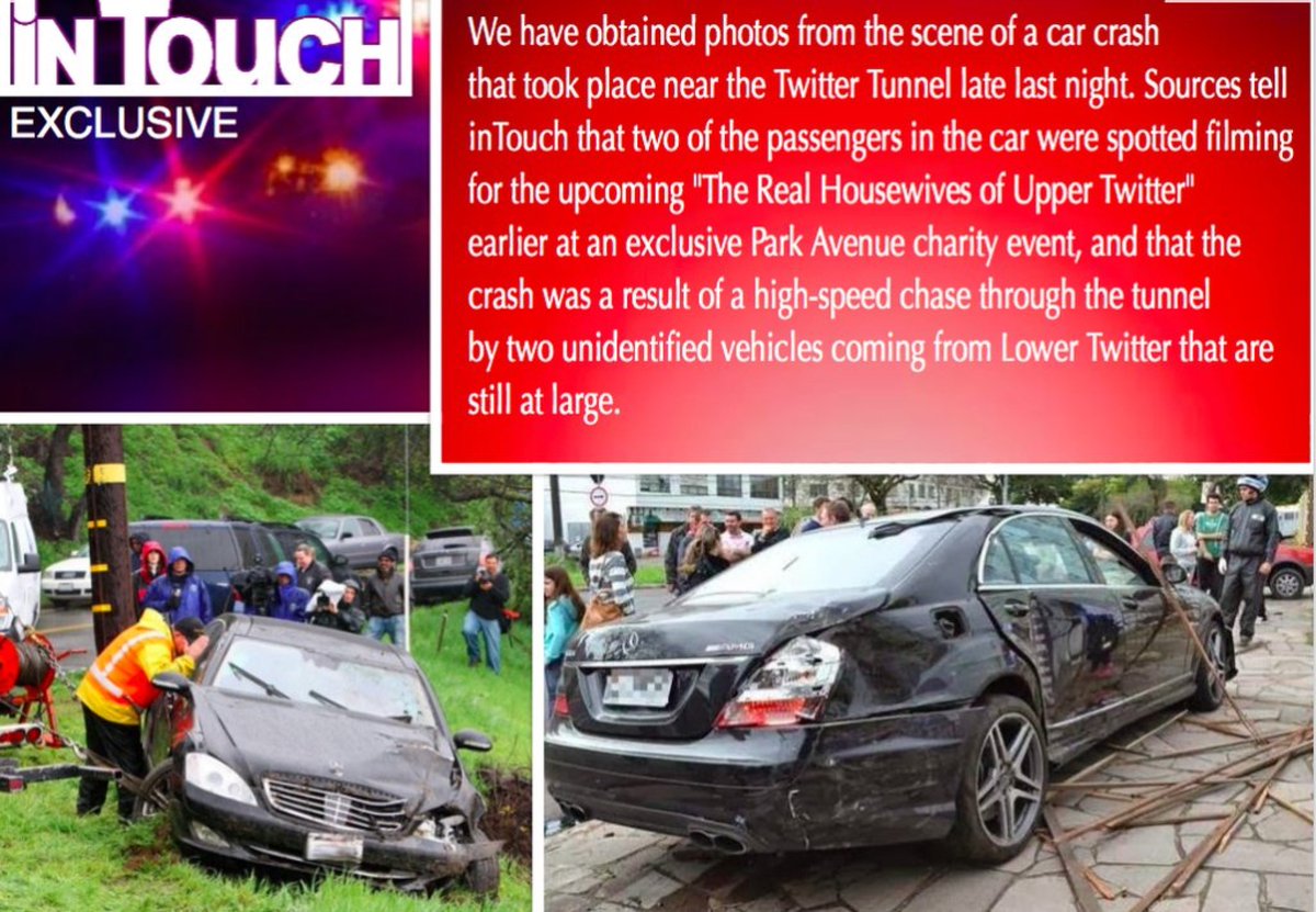BravoRHOUT's tweet photo. 💥 BREAKING: inTouch Magazine reports that two of our housewives were in a serious car accident last night...#RHOUT https://t.co/emawFkcnU0