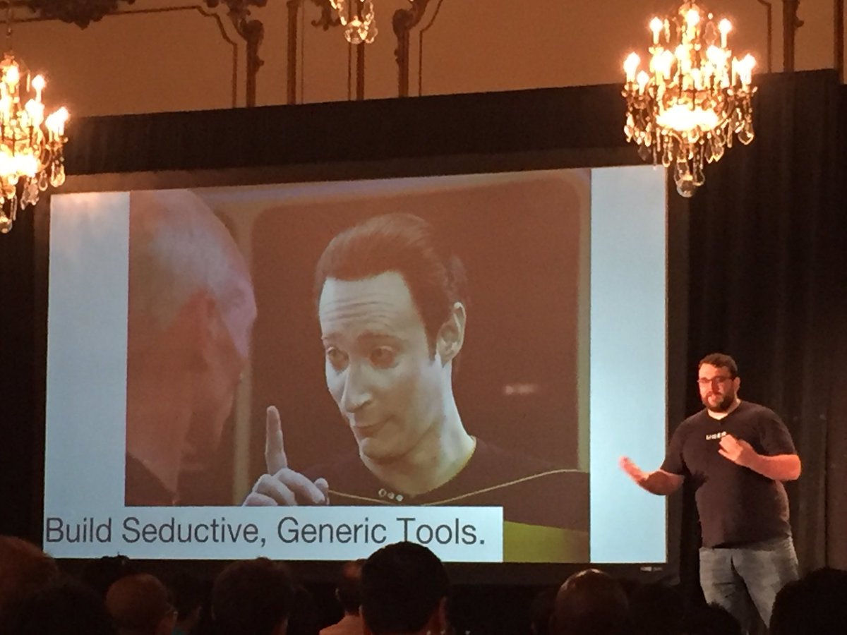 gallamine's tweet photo. Platform teams should build seductive tools #DataSmt https://t.co/FembIjrcYZ