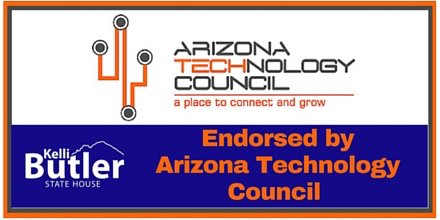 KelliButlerAZ's tweet photo. Proud to receive the @aztechcouncil #VoteTechSmart endorsement #LD28 #AZLeg #yesphx https://t.co/g4P3NUHESO