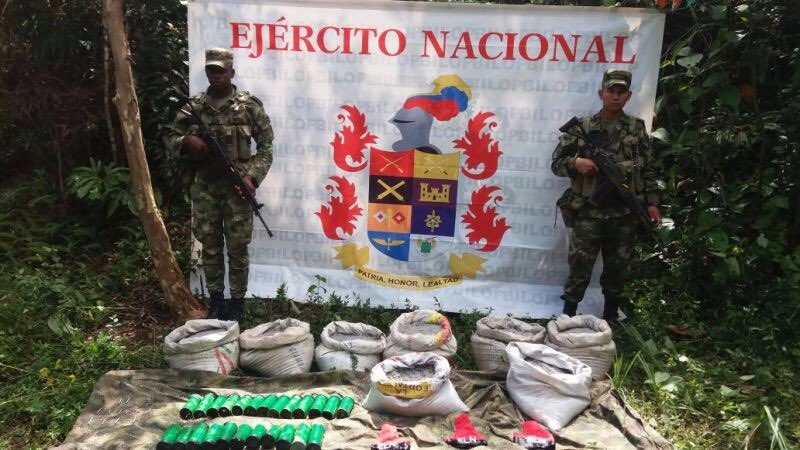 Acciones firmes #ContraElCrimen. Más de media tonelada de explosivos decomisada en Cauca goo.gl/PDZNok