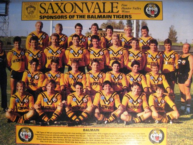 Balmain Tigers on Twitter: "#TBT Our 1985 grade squad! @NSWRL players, 5 Test players, & a Rothmans winner #blackngold https://t.co/ookkAMAoNt" / Twitter