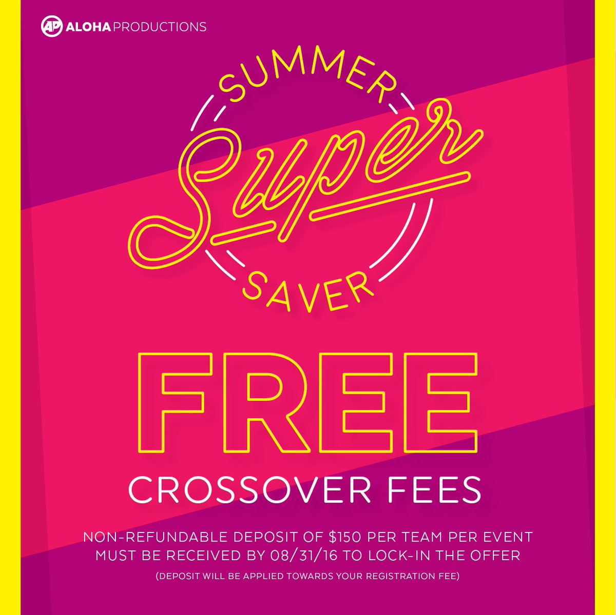 Get the most bang for your buck this season with FREE CROSSOVERS at all Mid Atlantic Championships Events.