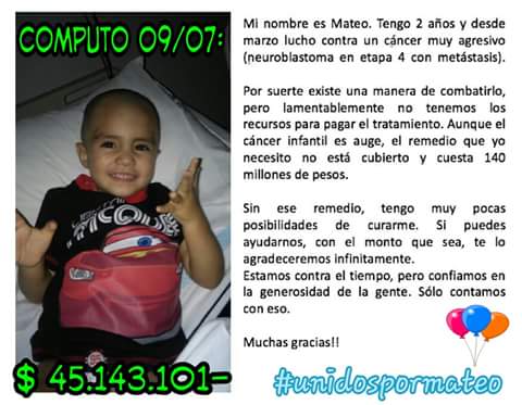 Pattyvargasmore's tweet photo. @Alexis_Sanchez tu que tienes un gran corazon ayudanos con un granito de arena para salvar a Mateo todo sirve https://t.co/aSju060124
