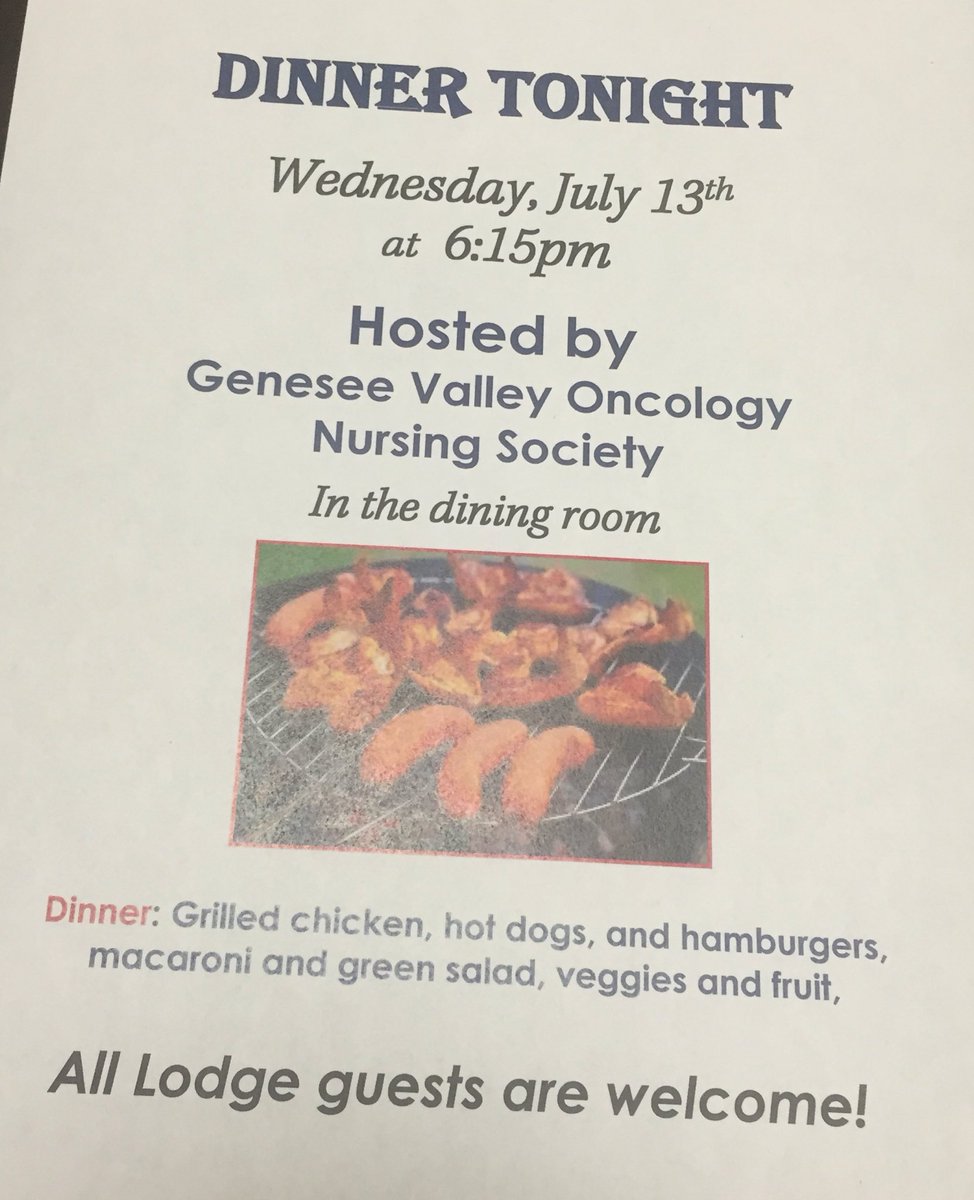 <a href="/rochesterGVONS/">GVONS</a> helped with dinner <a href="/HopeLodgeROCNY/">Hope Lodge</a> tonight #ROC #ONS
